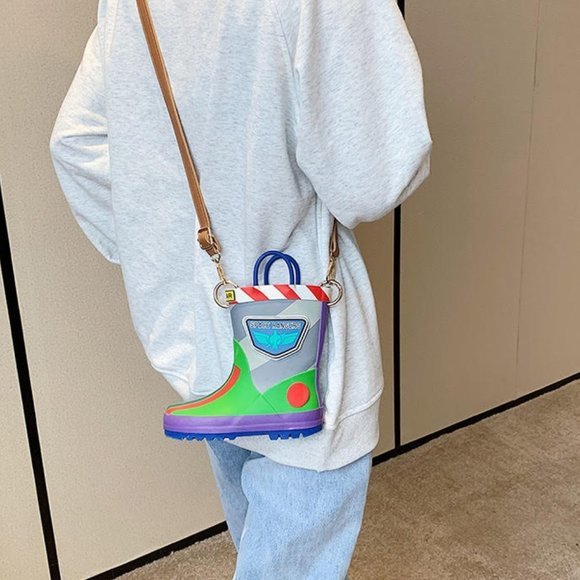 Disney Toy Story Buzz Lightyear Rain Boots Design Crossbody Messenger‎ Bag - Picture 1 of 10